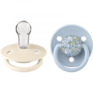 BIBS x Liberty De Lux One Size t&eacute;tine Ivory/ Baby Blue 2 pcs