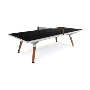 CORNILLEAU Table de ping pong d'extérieur en acier noir et détails blancs 274x152,5cm Origin - C
