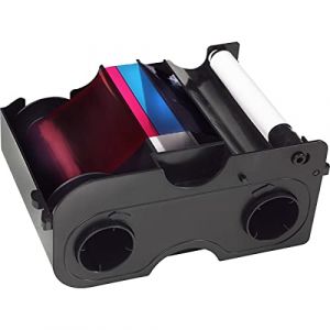 Hid global Fargo - Couleur (cyan, magenta, jaune, noir), film plastique transparent - cassette de ruban d'impression avec rouleau de nettoyage - pour DTC 4000, 4250e Dual Sided