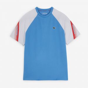 Lacoste Tee Shirt Tennis Bleu/blanc