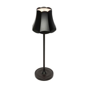 Qazqa Granny retro - led Dimmable Lampe de Table sans fil rechargeable usb variateur inclus - 1 lumière - ø 11.6 cm - Noir - Rétro - éclairage