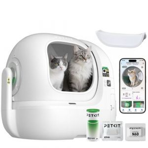 Petkit Puramax 2 Bac &Agrave; Liti&egrave;re Intelligent: 15 Jours Sans Nettoyage, Grand Volume De 76 L, Nettoyage Automatique, Triple Contr&ocirc;le Des Odeurs, Application De Suivi De La Sant&eacute; Et De L&iquest;Utilisation