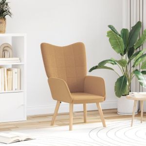 VidaXL Fauteuil relaxant Beige 62 x 67 x 95.5 cm tissu