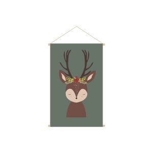 Image de Miliboo Kakemono enfant illustration biche L40 x L60cm LOVELY