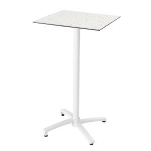 Image de Oviala Table haute de jardin 60 x 60 cm inclinable stratifié terrazzo