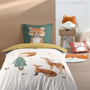 Stof Parure de lit enfant renard Blanc 140x200 cm