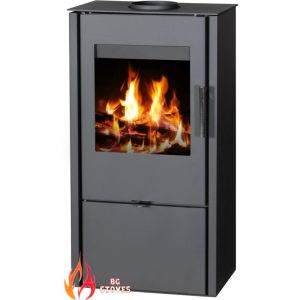 V05 - Poêle à bois Opal-W – 5,15 kW – Classe énergétique a – Revêtement en acier – Sortie des fumées Ø150