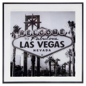 Image de Cadre en Verre "Vegas" 50x50cm Noir Prix