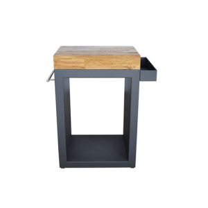 Artiss Design Meuble multifonction graphite avec tablette bois 60 x 45 x 91 cm Artiss