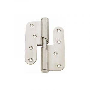 Hanger Notre Selection - Paumelle hélicoïdale inox brossé 100X86 bouts ronds sens droit 171DIR