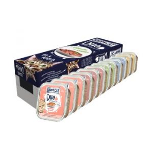 Happy cat Pack mixte Duo pâté 12 x 100 g