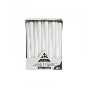 Image de Papstar 17966 Lot de 50 bougies Blanc 2,2 x 25 cm