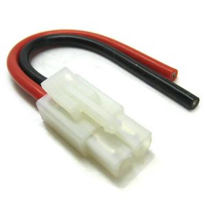 Etronix Connecteur Male Tamiya cable 10cm 14AWG (1.62mm diam - 2.08mm2 sect) Fil Silicone