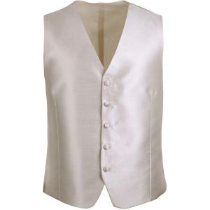 Gilet Mariage Ecru Carré Blanc cassé taille 52