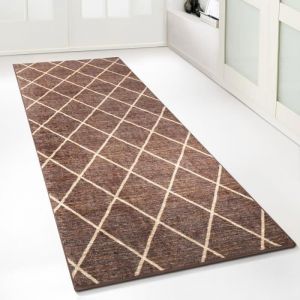 Karat - Tapis de couloir Cosenza Marron 80 x 250 cm