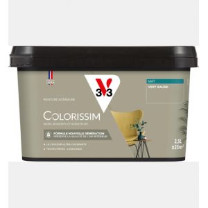 V33 Peinture multi-supports Colorissim Vert sauge Mat 2,5L
