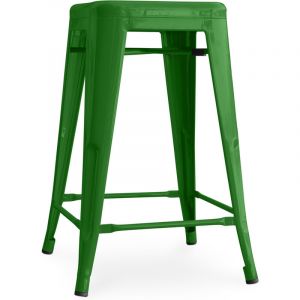 Privatefloor Tabouret de bar - Design industriel - 60cm - Nouvelle édition - Stylix Vert - Acier - Vert
