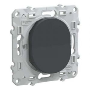 Schneider Electric Interrupteur va-et-vient lumineux 10A anthracite - Ovalis