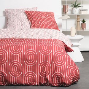 Today Parure de lit en Coton Rouge 260x240 cm