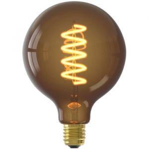 Calex Ampoule Led E27 - G125 Globe - Filament Droit - 4 W - 120 Lm - 1800 K - Intensité Variable - Naturel