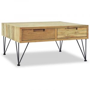 VidaXL Table basse 80 x 80 x 40 cm Teck massif