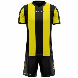 Givova Ensemble de foot Maillot avec Short Kit Catalano Jaune / Noir