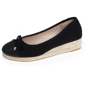 Isotoner Ballerines Femme talon compens&eacute; Noir