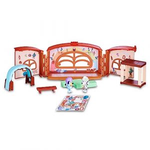 Bluey - School Playset, Collège de la Série de Dessin Animé Enfant, 2 Figurines Chloé, playset Transformable de 9 Pièces Accessoires et pagatines Décoratives, 3 Ans, Célèbre