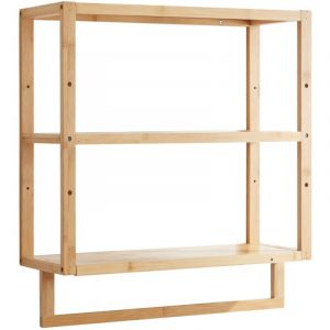 Étagère murale de salle de bain bambou 59 x 52 x 21 cm naturel 03_0007025