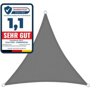 Voile d'ombrage, Respirant, Gris 5 x 5 x 5 m, Triangulaire