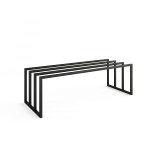 Meuble à chaussures en acier noir 80x30x41cm Bovi - Metallbude