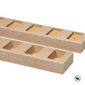 Lot de 2 Profilés séparateurs sol et plafond droit 90° chêne naturel 1000 x 65 x 57 mm