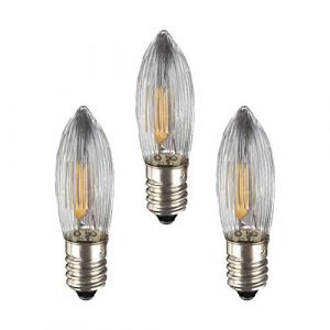 Hellum Ampoules en forme de bougies ondulées de rechange pour éclairage intérieur et extérieur dans différentes versions