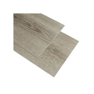 Dalles de sol auto-adh&eacute;sives vinyle imitation bois marron 90x15cm 20pcs lames PVC adh&eacute;sives &eacute;tanches pour sol cuisine salon