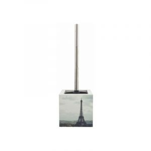MSV Brosse Wc avec support MDF & Acier Inox Tour Eiffel