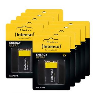 Intenso Energy Ultra 6LR61 Lot de 10 Piles alcalines 9 V