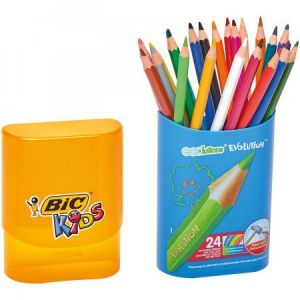 Bic Kids Pack Durable Crayons de couleur Etui de 24