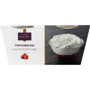 Monoprix gourmet Dessert &agrave; basse de cr&egrave;me et de fromage frais et son lit de fruits rouges
