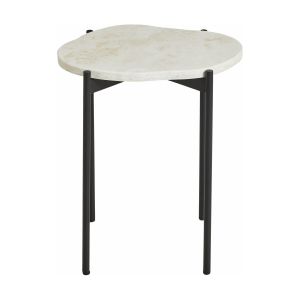 Image de Table d'appoint travertin ivoire 40,5 x 31,2 cm La Terra - Woud