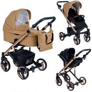 Image de Emjot Neri RoseGold Smooth Poussette combin&eacute;e trio Camel Landau poussette promenade si&egrave;ge auto iSize Groupe 0