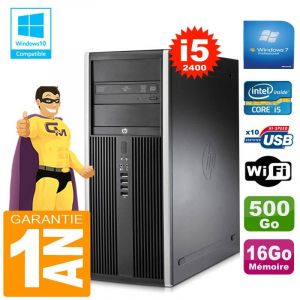 HP PC Tour Compaq 8200 Core I5-2400 Ram 16Go Disque 500 Go Graveur DVD Wifi W7