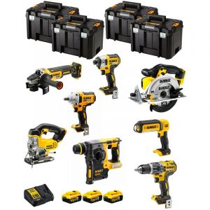 Dewalt Kit DWK800T (DCD796 DCH273 DCG405 DCF887 DCF894 DCS331 DCS391 DCL050 3 x 5,0 Ah DCB115 4 x TSTAK VI)