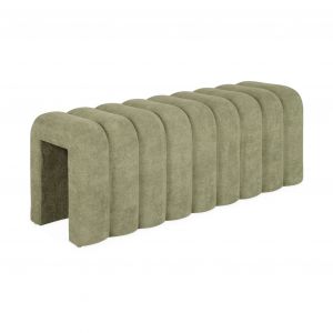 Sweeek - Banc. bout de lit vert contemporain en tissu - Vert