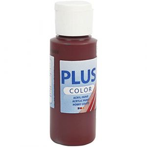 Image de Plus color Peinture acrylique, bordeaux, 60 ml