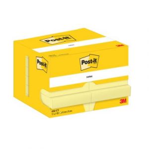 Post-It Notes - 51 x 76 mm - jaune - lot de 12 blocs de 100 feuilles