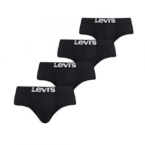 Levi's Brief sous-vêtement, Durable Noir, L (Lot de 4) Hommes