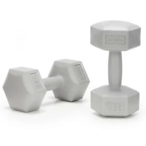 Actiget Halt&egrave;res Hexagonaux 2x4 Kg Pour Exercices De Fitness, Poids, Lot De 2, Gris