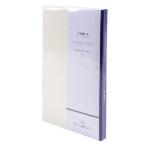G. Lalo 25000L - 10 cartes Vergé 103x213 300g/m² + 10 enveloppes DL doublées, coloris blanc