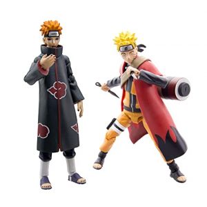 Toynami Pack Sage Mode Naruto Vs Pain 2 Figurines 10 cm Naruto 25th Anniversary SDD, Multicolore