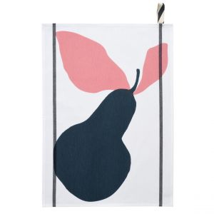 Declikdeco Torchon Poire Marine Blanc 50 x 70